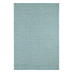 Miss Muffet Teal Handwoven Cotton Rug