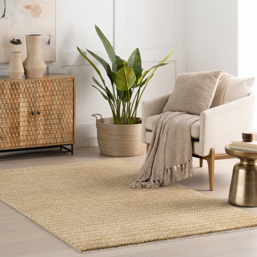 Tullie Hand Knotted Wool Rug Swatch | Ochre