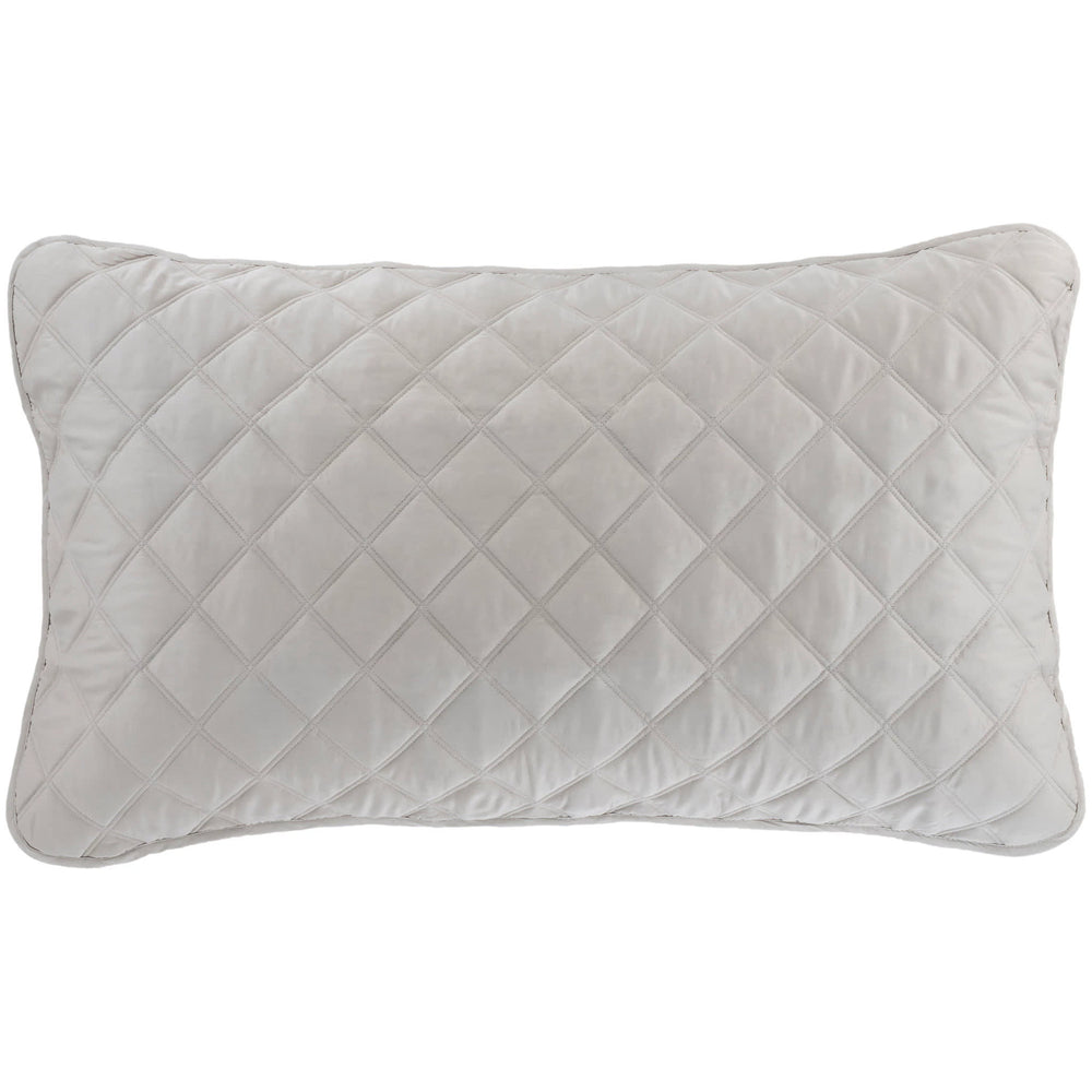 Quilted Silken Solid Sham | Grey