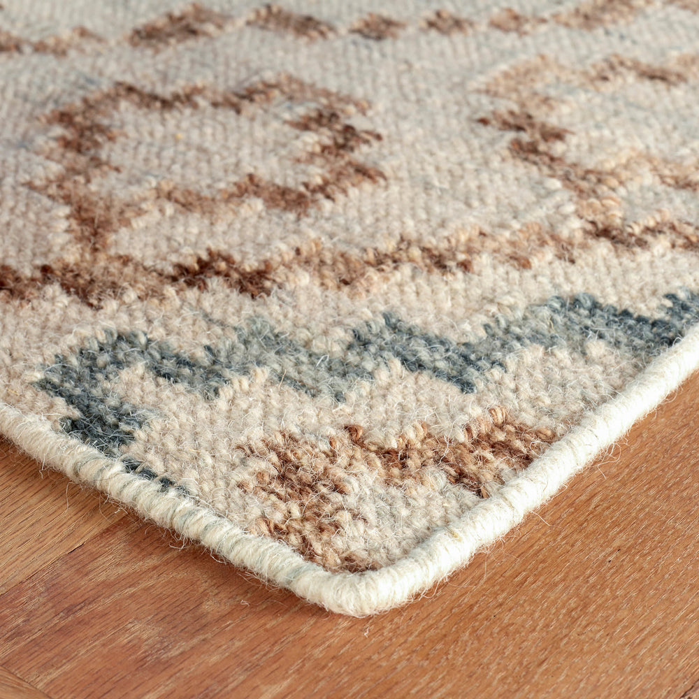 Jelly Roll Handwoven Wool Rug | Sky