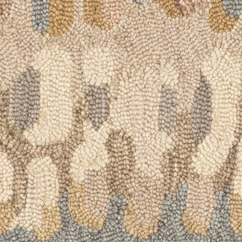 Paint Chip Hand Micro Hooked Wool Rug Swatch | Natural