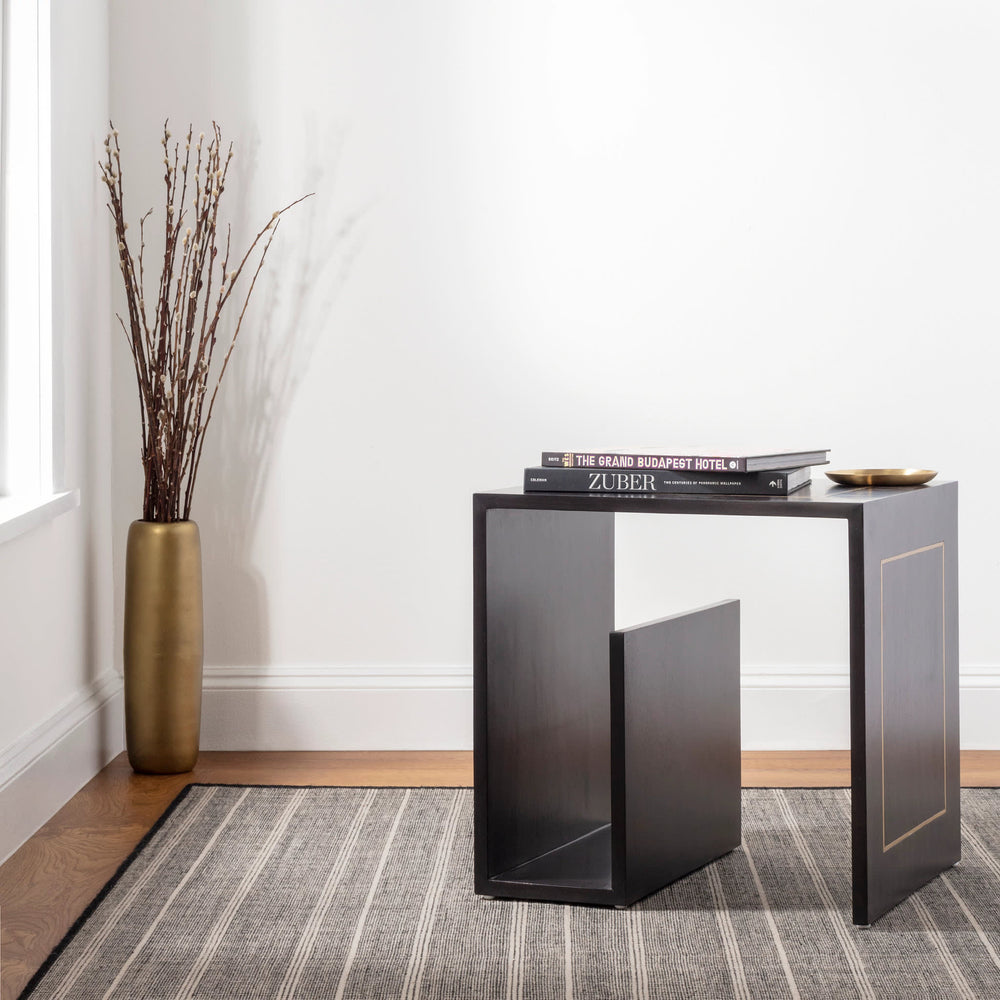 Samson Handwoven Indoor/Outdoor Custom Rug by Bunny Williams | Black