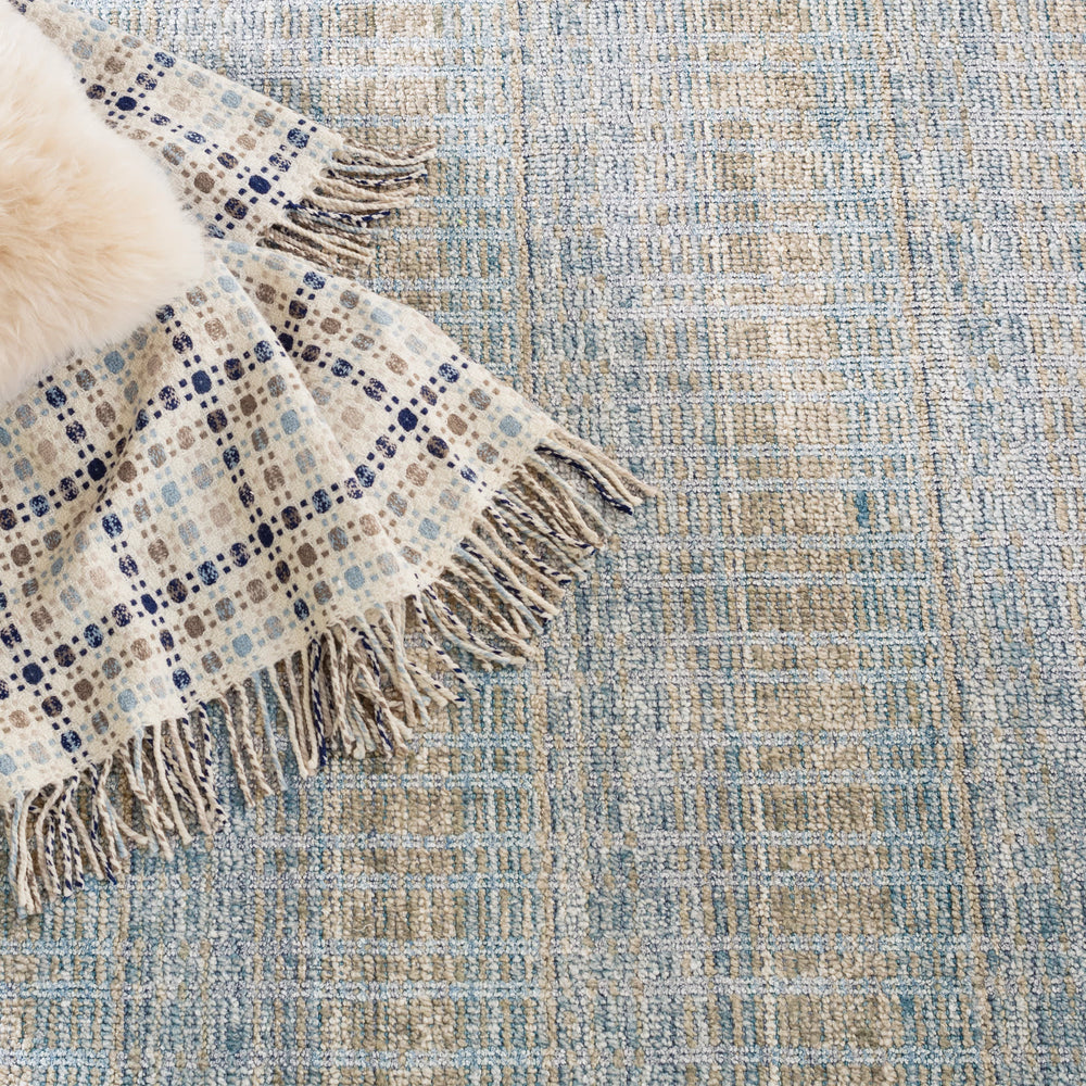 Geneva Handwoven Viscosecotton Rug | Blue