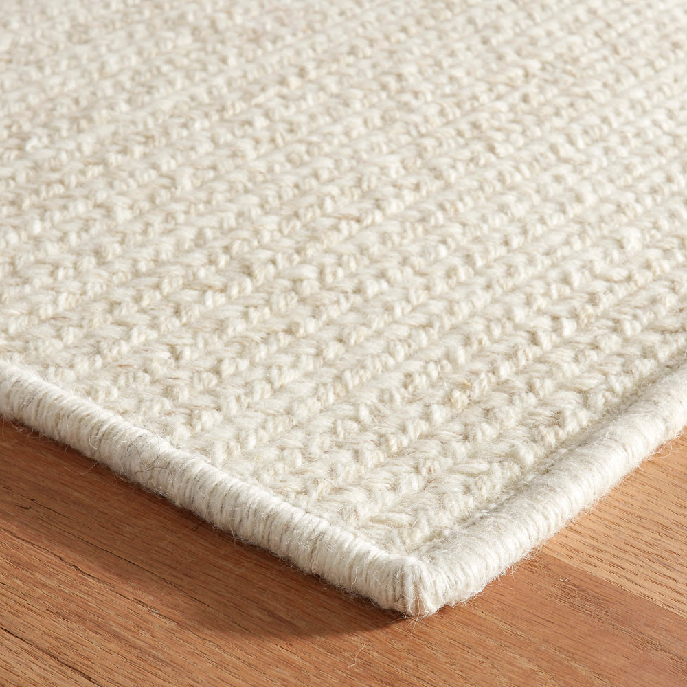 Merrill Woven Wool Custom Rug | Ivory