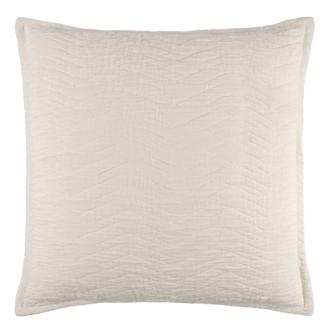 Shores Gauze Quilted Sham | Dove White