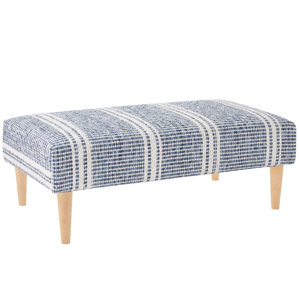 Malta Rug Ottoman | Blue