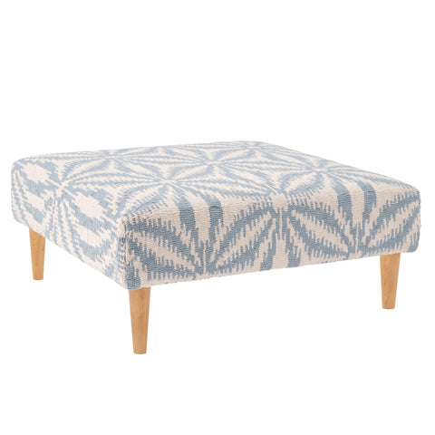 Aster Rug Ottoman | Sky