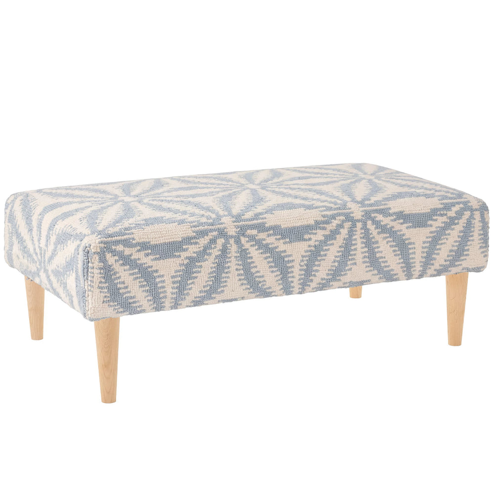 Aster Rug Ottoman | Sky