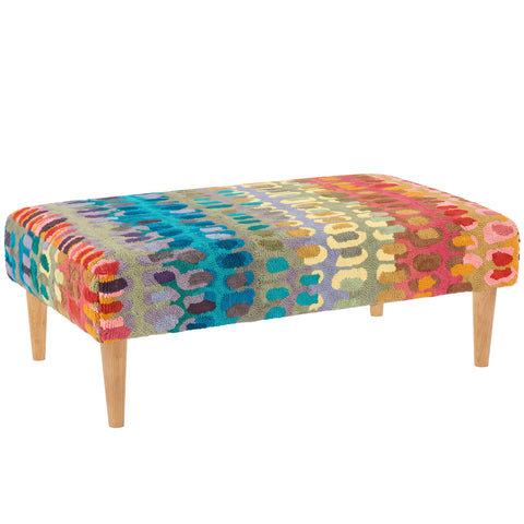 Paint Chip Rug Ottoman | Multi