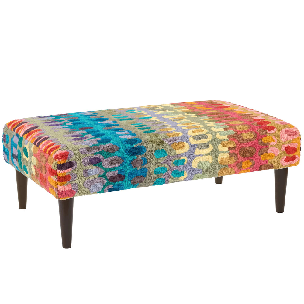 Paint Chip Rug Ottoman | Multi