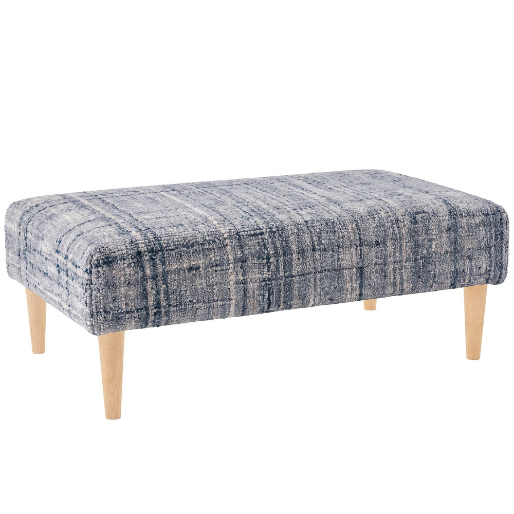 Harris Rug Ottoman | Blue/Ivory
