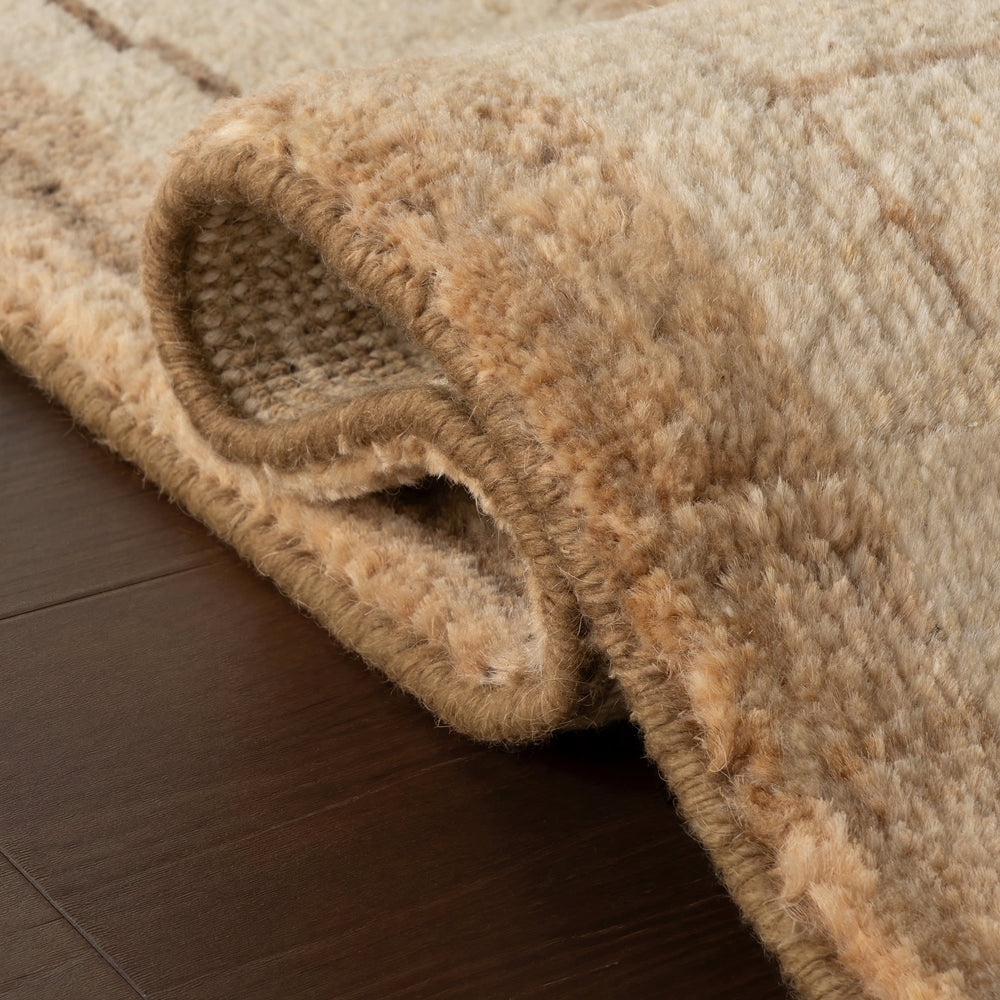 Mela Modern Bordered Rug | Brown