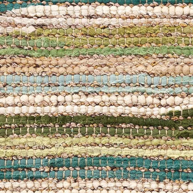Francisco Handwoven Cotton Rug Swatch | Green