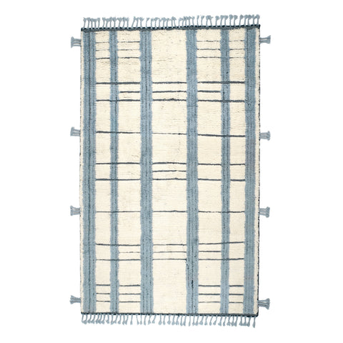 Tory Hand Knotted Wool Rug | Pewter Blue
