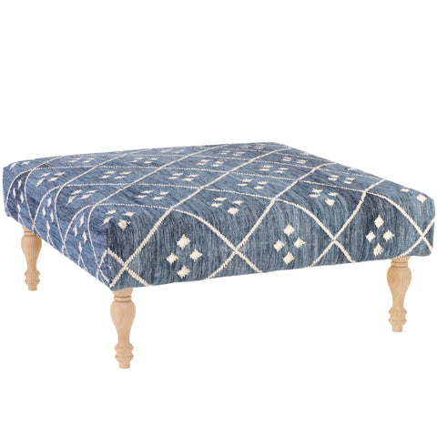 Kota Indigo Rug Ottoman