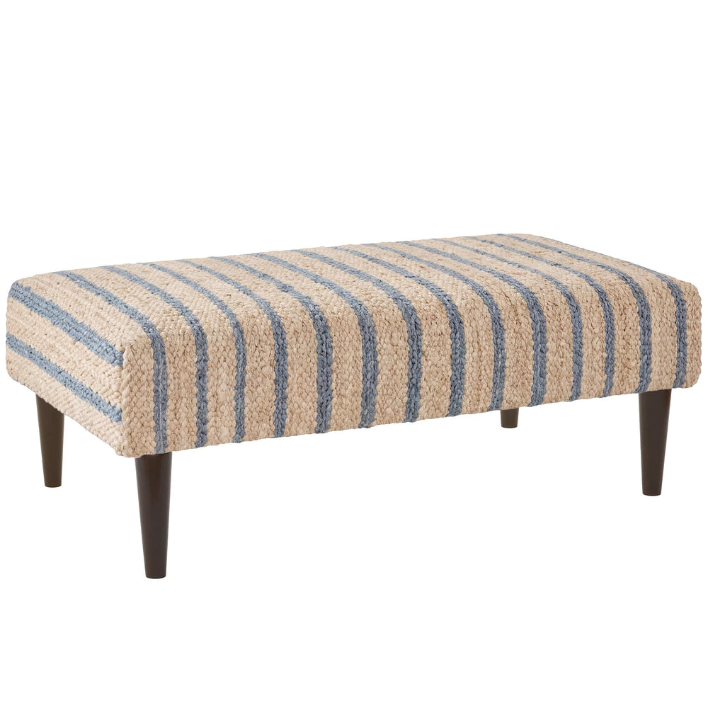 Moana Stripe Rug Ottoman | Blue
