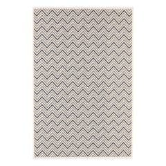 Happy Chevron Navy Woven Indoor/Outdoor Custom Rug