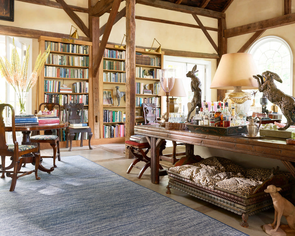 Bella Handwoven Wool Custom Rug by Bunny Williams | Navy