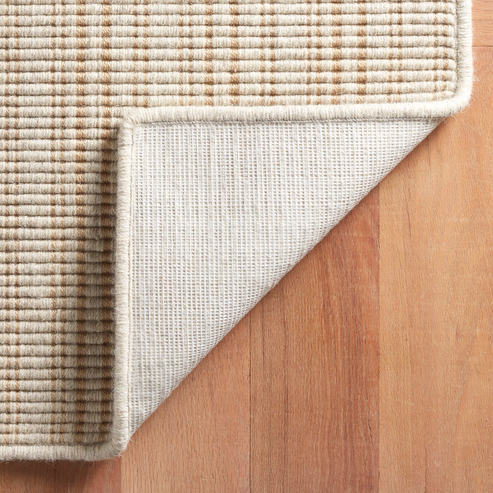 Warren Ticking Gold Woven Wool Custom Rug | Gold