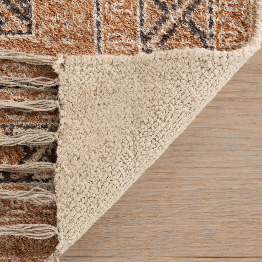 Ardin Vintage Handmade Cotton Rug | Brown