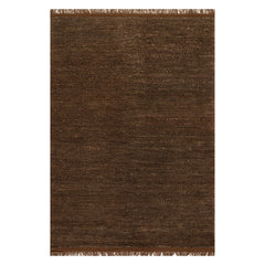 Varnu Textured Handmade Jute Rug | Brown
