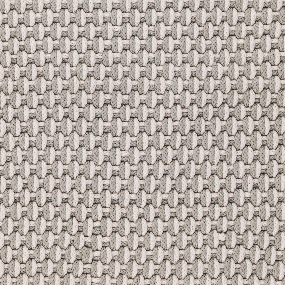 Two-Tone Rope Handwoven Indoor/Outdoor Rug Swatch | Platinum/Ivory