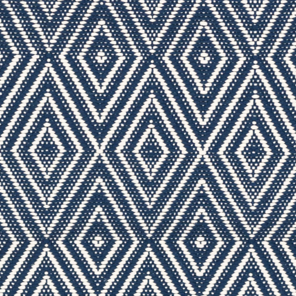 Diamond Handwoven Indoor/Outdoor Rug Swatch | Navy/Ivory