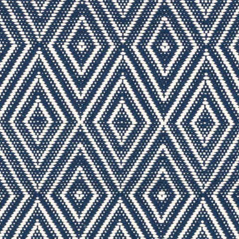 Diamond Handwoven Indoor/Outdoor Rug Swatch | Navy/Ivory