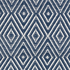 Diamond Handwoven Indoor/Outdoor Rug Swatch | Navy/Ivory