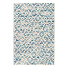 Melange Diamond Machine Washable Rug | Blue