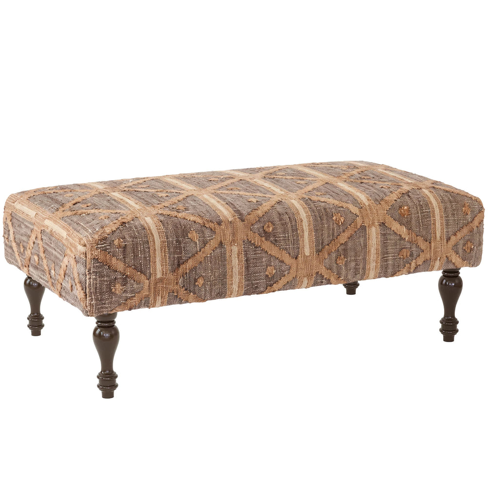 Rumi Rug Ottoman | Brown