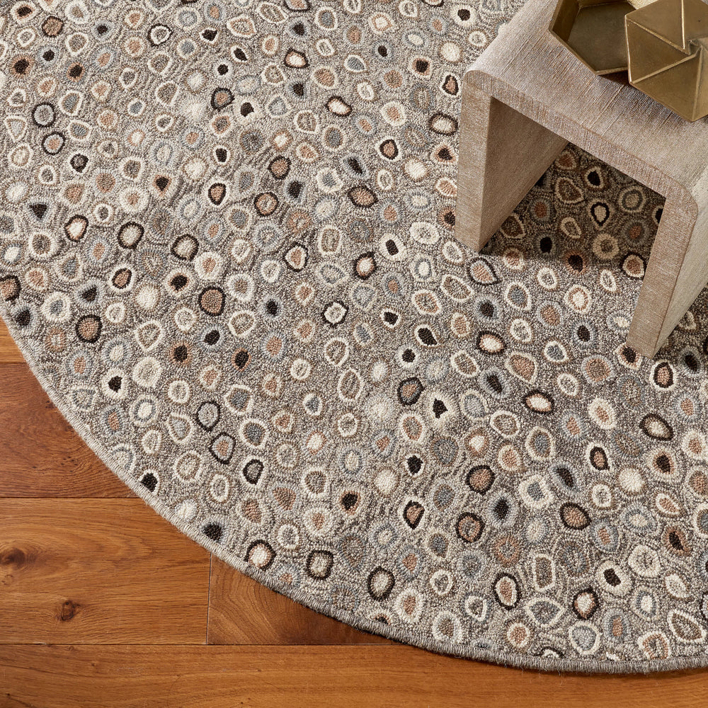 Cat's Paw Hand Micro Hooked Wool Custom Rug | Grey