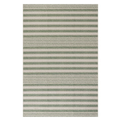 Xaren Coastal Striped Machine Washable Rug | Green