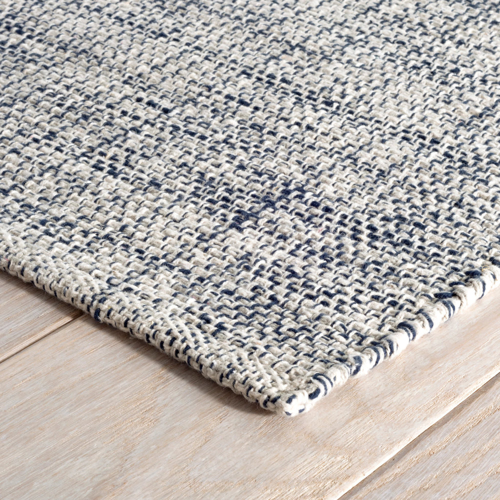 Marled Handwoven Cotton Rug | Indigo