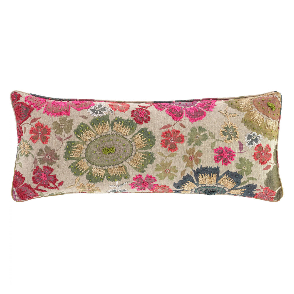 Peruvian Floral Embroidered Decorative Pillow Cover | Multi