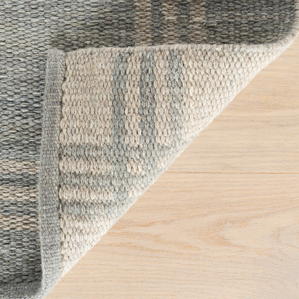 Mason Hand Woven Wool Rug | Slate Blue