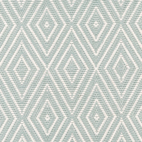 Diamond Handwoven Indoor/Outdoor Rug Swatch | Light Blue/Ivory