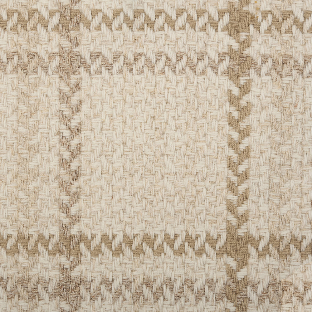 Rhona Plaid Woven Wool Custom Rug Swatch | Beige