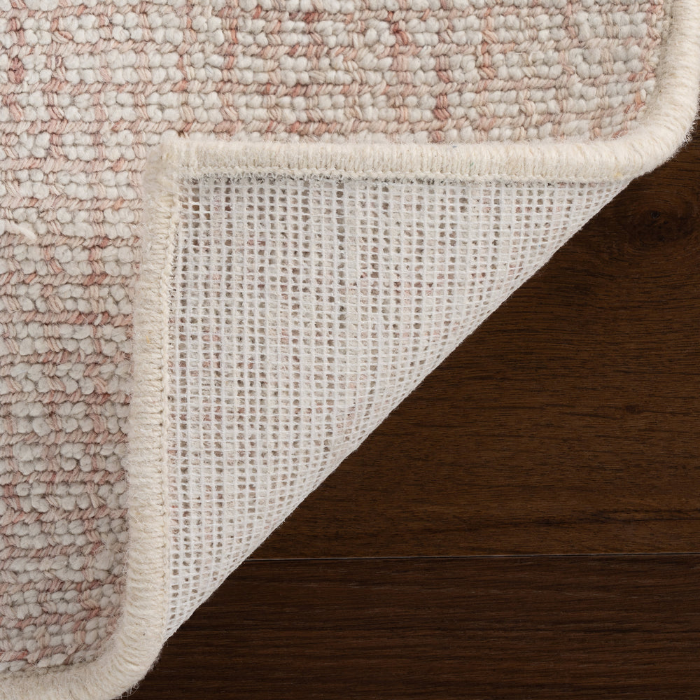 Yadira Geometric Woven Wool Custom Rug | Pink