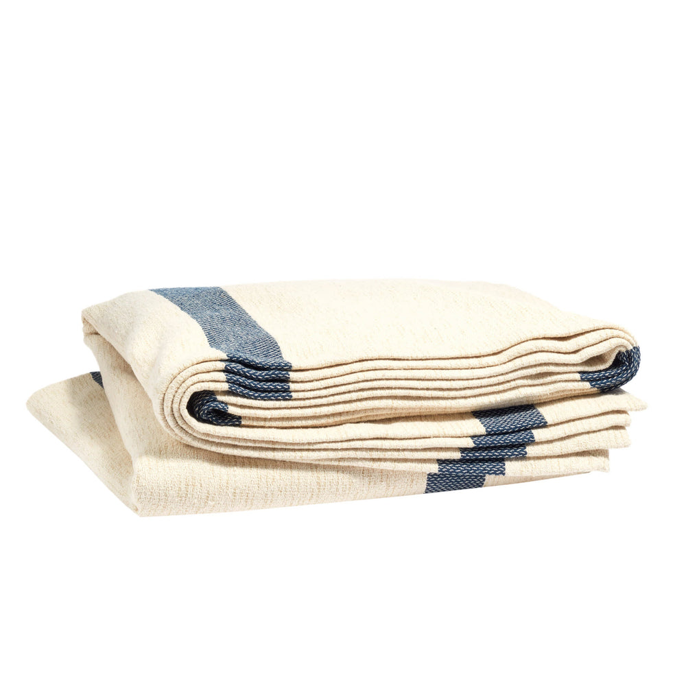 Magnolia Stripe Blanket | Navy