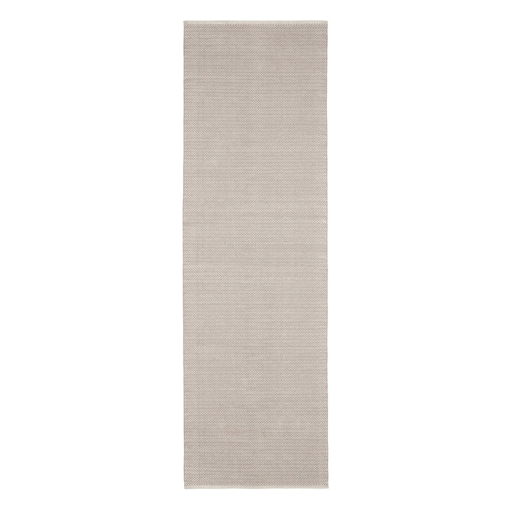 Herringbone Handwoven Cotton Rug | Dove Grey