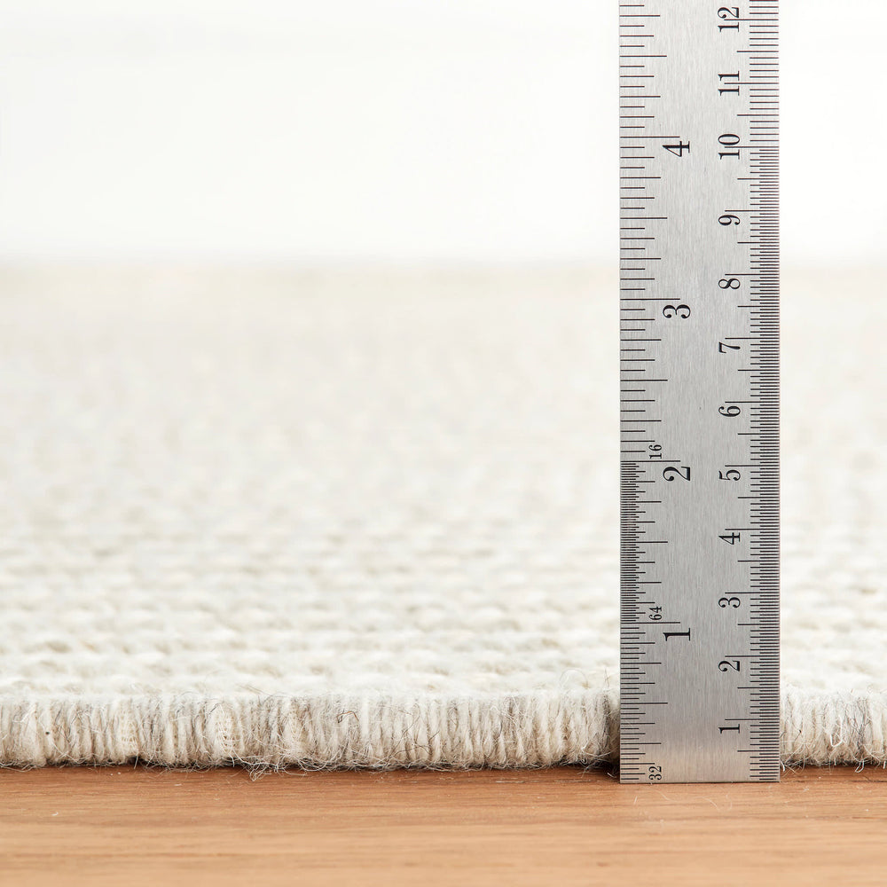 Merrill Woven Wool Custom Rug | Ivory