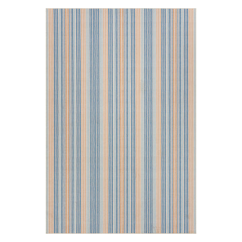 Stockholm Striped Machine Washable Rug | Blue