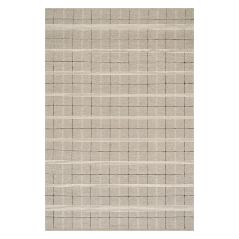 Downing Plaid Wool Cozy Rug | Grey