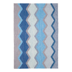 Safety Net Handwoven Indoor/Outdoor Rug | Blue