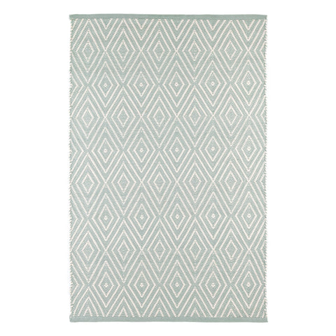 Diamond Light Blue/Ivory Handwoven Indoor/Outdoor Rug