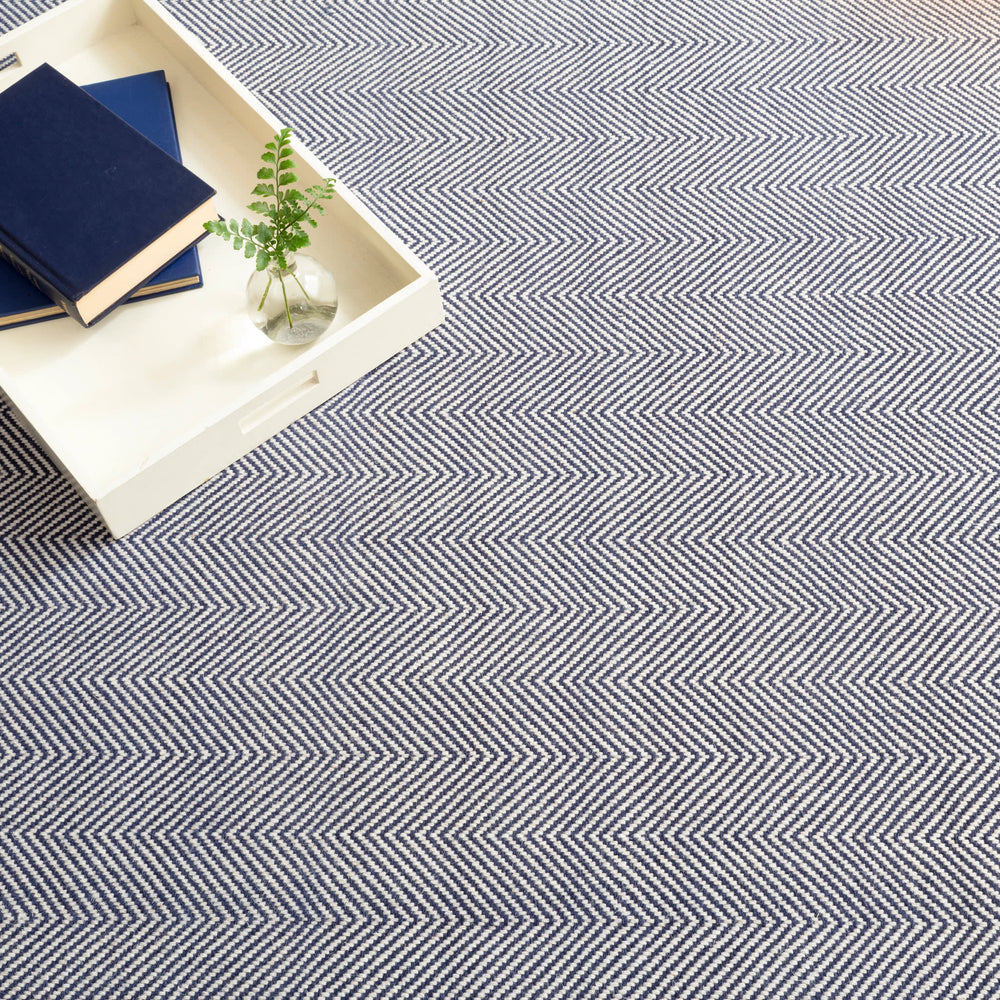 Batiste Woven Wool Custom Rug | Navy