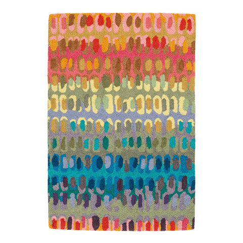 Paint Chip Multi Hand Micro Hooked Wool Rug