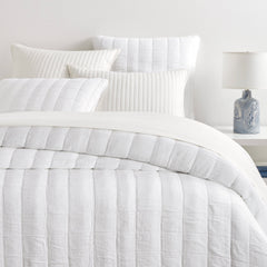 Monet White Quilted Coverlet