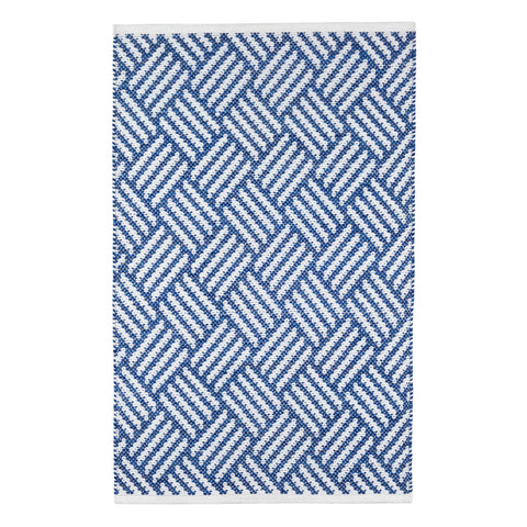 Crisscross Handwoven Indoor/Outdoor Rug | Denim